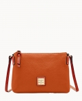 Dooney Pebble Grain Crossbody Pouchette Caramel ID-0Xq6ZlKQ