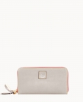 Dooney Florentine Large Zip Around Wristlet Ecru ID-6olFsMLQ