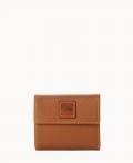 Dooney Pebble Grain Small Flap Credit Card Wallet Caramel ID-Apevdwbs