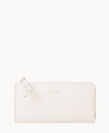 Dooney Henrys Zip Clutch White ID-DoJQ1MUZ