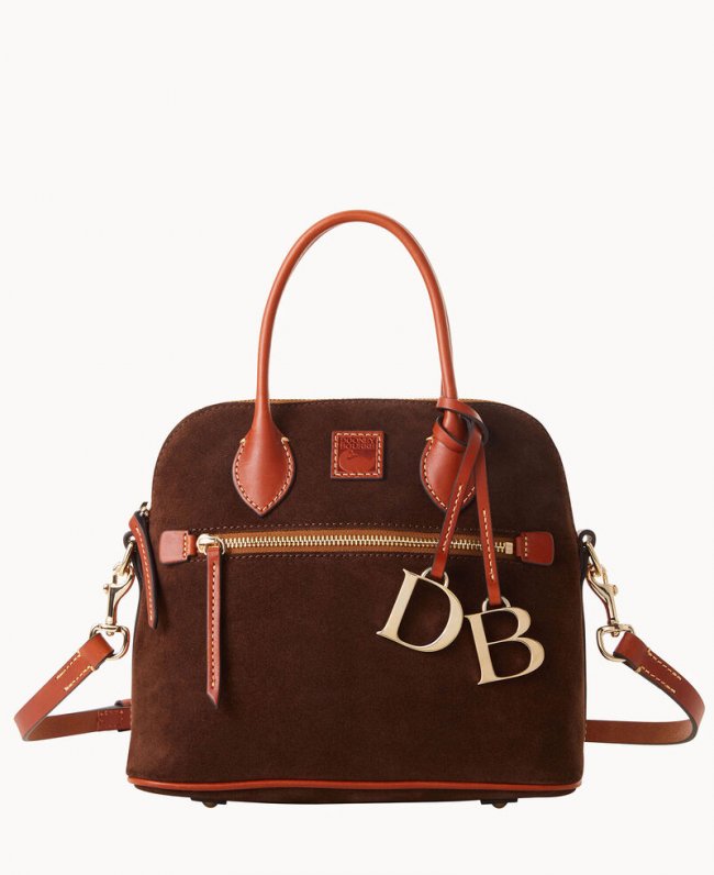 Dooney Suede Domed Satchel Brown Tmoro ID-FcmTPsKw Dooney Suede Domed Satchel Brown Tmoro ID-FcmTPsKw