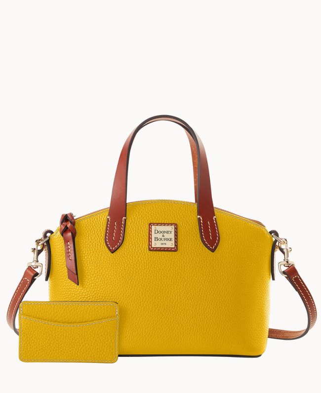 Dooney Pebble Grain Ruby Bag With Card Case Mustard ID-GX72dMsZ Dooney Pebble Grain Ruby Bag With Card Case Mustard ID-GX72dMsZ