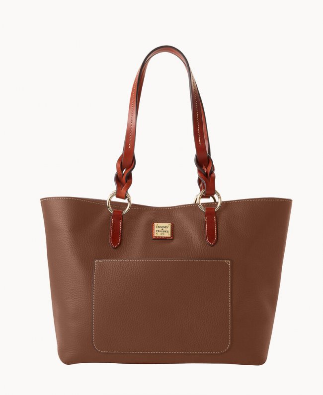 Dooney Pebble Grain Tammy Tote Bark ID-HdHbTbSt Dooney Pebble Grain Tammy Tote Bark ID-HdHbTbSt