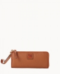 Dooney Pebble Grain Zip Clutch Wristlet Caramel ID-JgBRenud Dooney Pebble Grain Zip Clutch Wristlet Caramel ID-JgBRenud