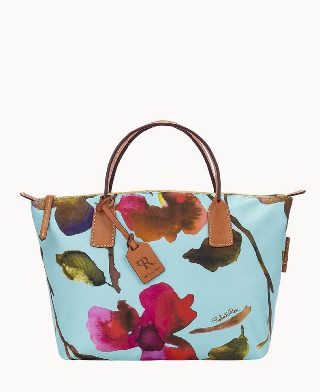 Dooney Roberta Pieri Flower Classic Small Robertina Tote Light Blue ID-JnnnU0fn Dooney Roberta Pieri Flower Classic Small Robertina Tote Light Blue ID-JnnnU0fn