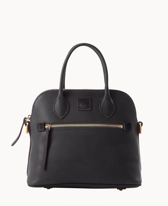 Dooney Florentine Domed Satchel Black Black ID-JnxnH9q2 Dooney Florentine Domed Satchel Black Black ID-JnxnH9q2