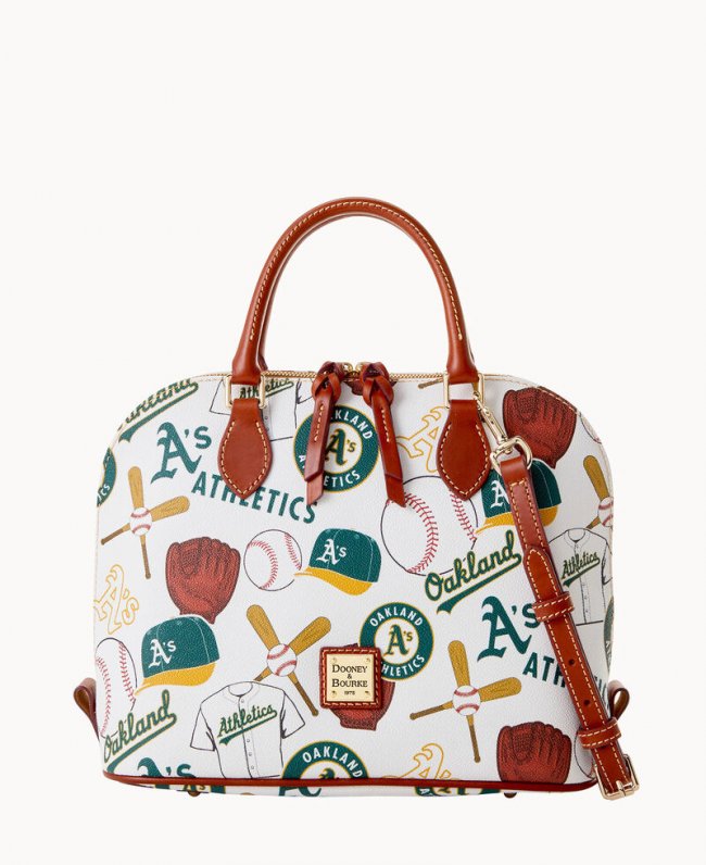 Dooney MLB Athletics Zip Zip Satchel ATHLETICS ID-kGK4A7o4 Dooney MLB Athletics Zip Zip Satchel ATHLETICS ID-kGK4A7o4