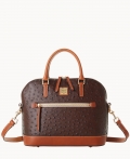 Dooney Ostrich Domed Zip Satchel Brown Tmoro ID-lnjdEdkH Dooney Ostrich Domed Zip Satchel Brown Tmoro ID-lnjdEdkH