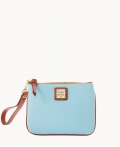 Dooney Pebble Grain Stadium Wristlet Caribbean Blue ID-LRte6tvp Dooney Pebble Grain Stadium Wristlet Caribbean Blue ID-LRte6tvp