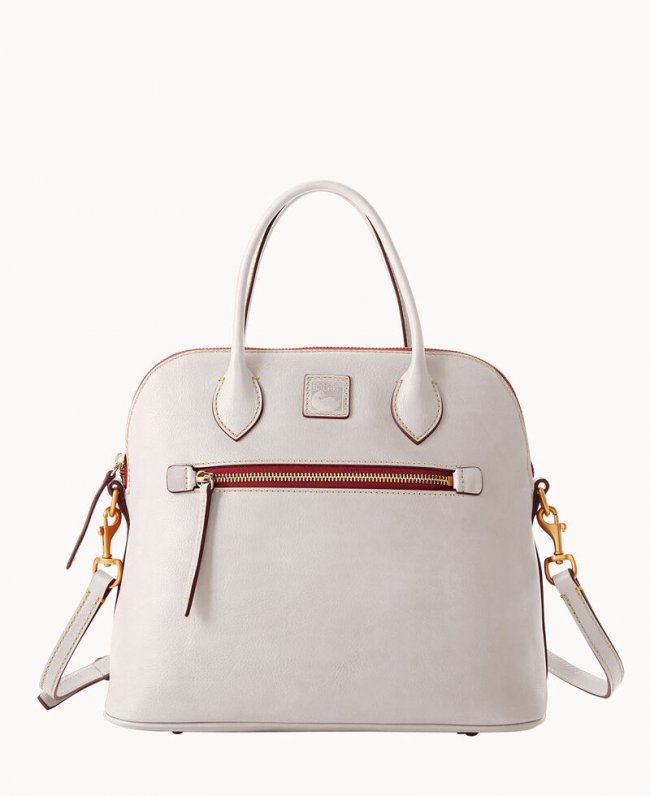Dooney Florentine Large Domed Satchel Ecru ID-lxcCPUUF Dooney Florentine Large Domed Satchel Ecru ID-lxcCPUUF