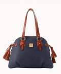 Dooney Pebble Grain Domed Satchel Midnight Blue ID-mtevzDLY Dooney Pebble Grain Domed Satchel Midnight Blue ID-mtevzDLY