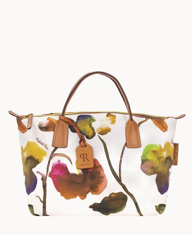 Dooney Roberta Pieri Flower Classic Small Robertina Tote White ID-NLP0WR7P Dooney Roberta Pieri Flower Classic Small Robertina Tote White ID-NLP0WR7P