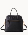 Dooney Florentine Large Domed Satchel Black Black ID-Pg6CN7M6 Dooney Florentine Large Domed Satchel Black Black ID-Pg6CN7M6
