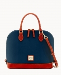 Dooney Pebble Grain Zip Zip Satchel Midnight Blue ID-pmorwnd7 Dooney Pebble Grain Zip Zip Satchel Midnight Blue ID-pmorwnd7