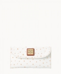 Dooney Ostrich Continental Clutch Bone ID-s6UqzBka