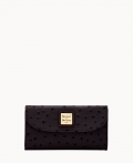 Dooney Ostrich Continental Clutch Black ID-t983tHWS