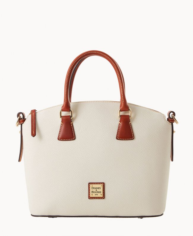 Dooney Pebble Grain Domed Satchel White ID-UTPXgQy5 Dooney Pebble Grain Domed Satchel White ID-UTPXgQy5