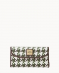 Dooney Houndstooth Continental Clutch Green ID-x350f3rs Dooney Houndstooth Continental Clutch Green ID-x350f3rs