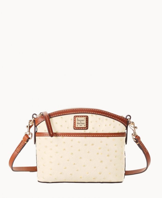 Dooney Ostrich Domed Crossbody Bone ID-YiN9eUVr Dooney Ostrich Domed Crossbody Bone ID-YiN9eUVr