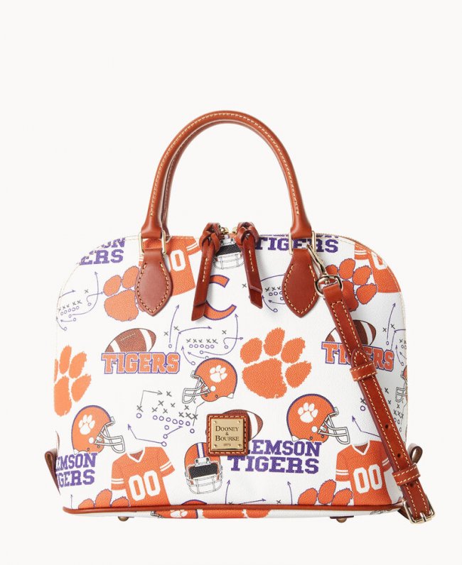 Dooney Collegiate Clemson Zip Zip Satchel Clemson ID-ySDMpvT5