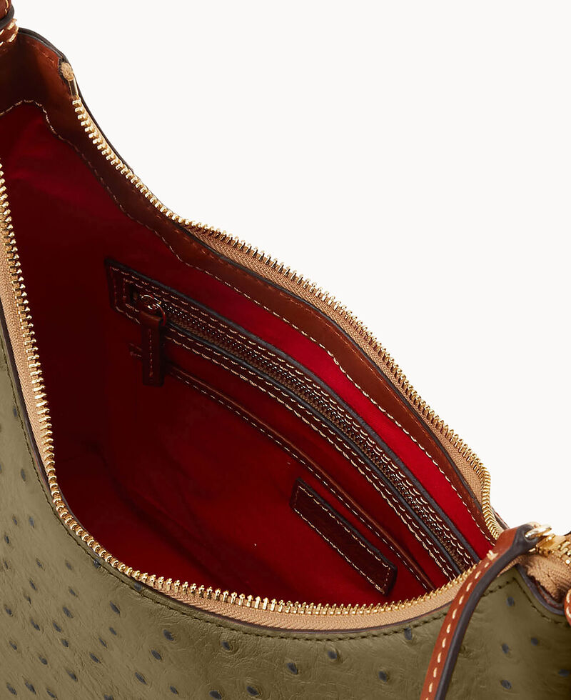Dooney Ostrich Hobo Olive ID-0yarUPXS