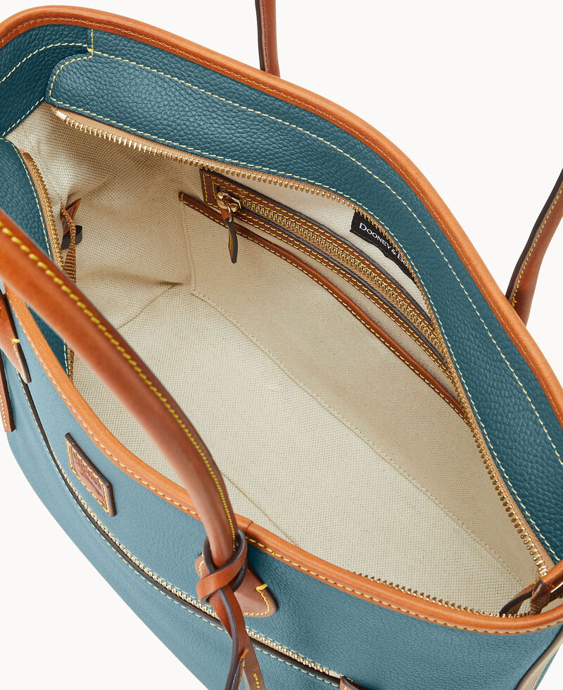 Dooney Pebble Grain Tote Teal ID-2zbLt9Td