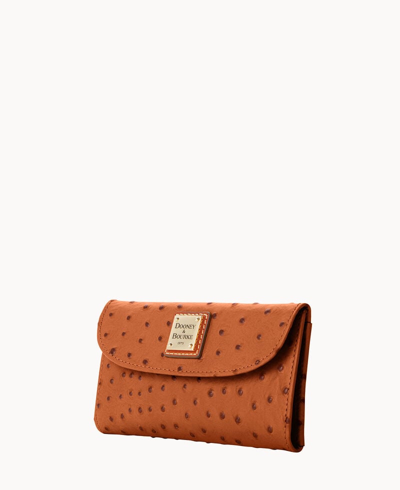Dooney Ostrich Continental Clutch Caramel ID-3QwB4B5K