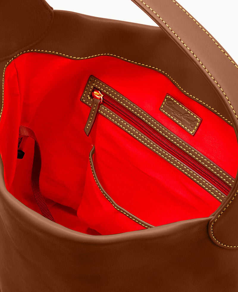 Dooney Florentine Logo Lock Shoulder Bag Chestnut ID-3oSUWVT6