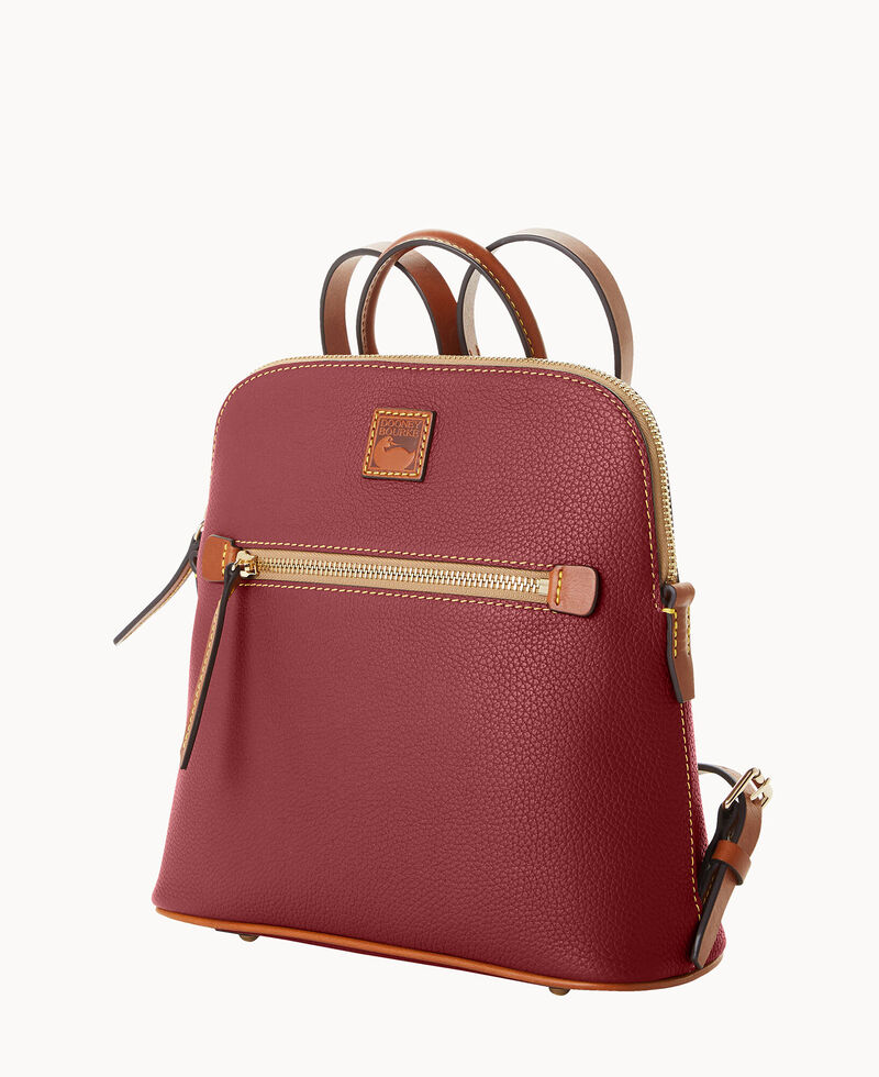 Dooney Pebble Grain Backpack Wine ID-5Cf9anR5
