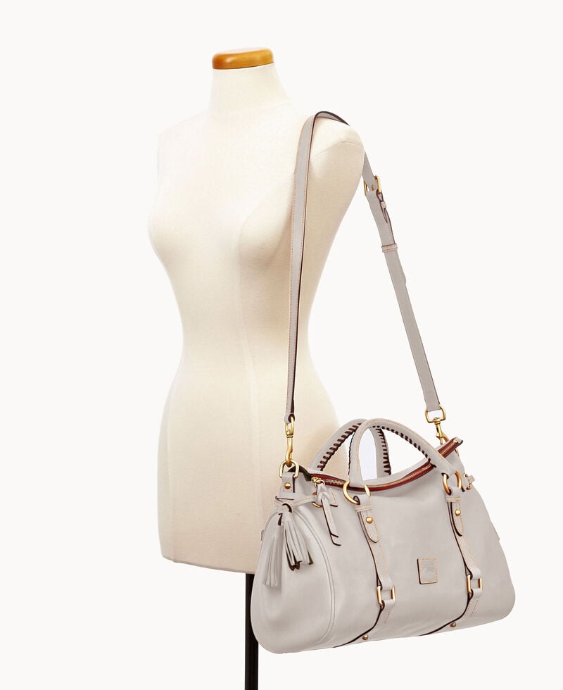 Dooney Florentine Large Satchel Ecru ID-6pG2IkYB