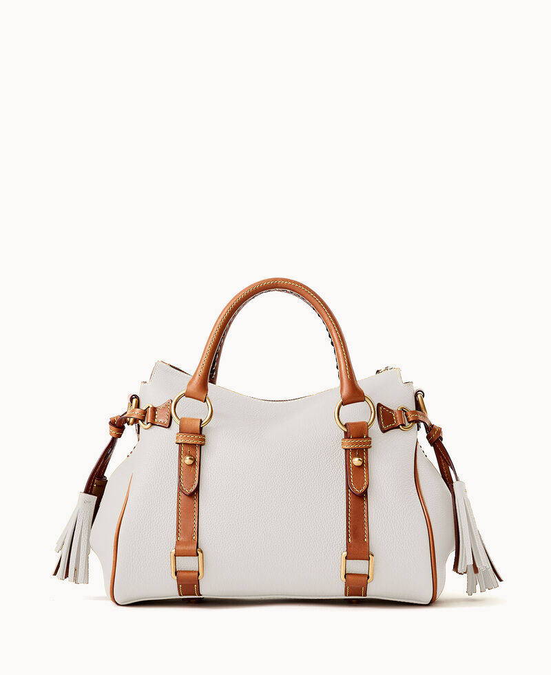 Dooney All Weather Leather 3.0 Satchel 30 Vanilla ID-7gOnV7CH