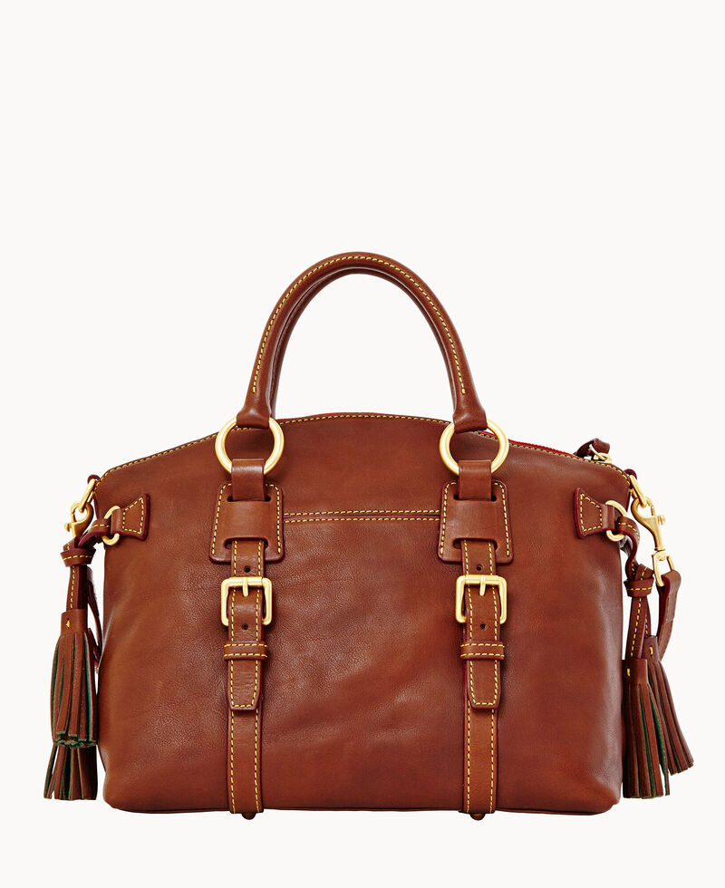 Dooney Florentine Bristol Satchel Chestnut ID-7kNQ5N1u