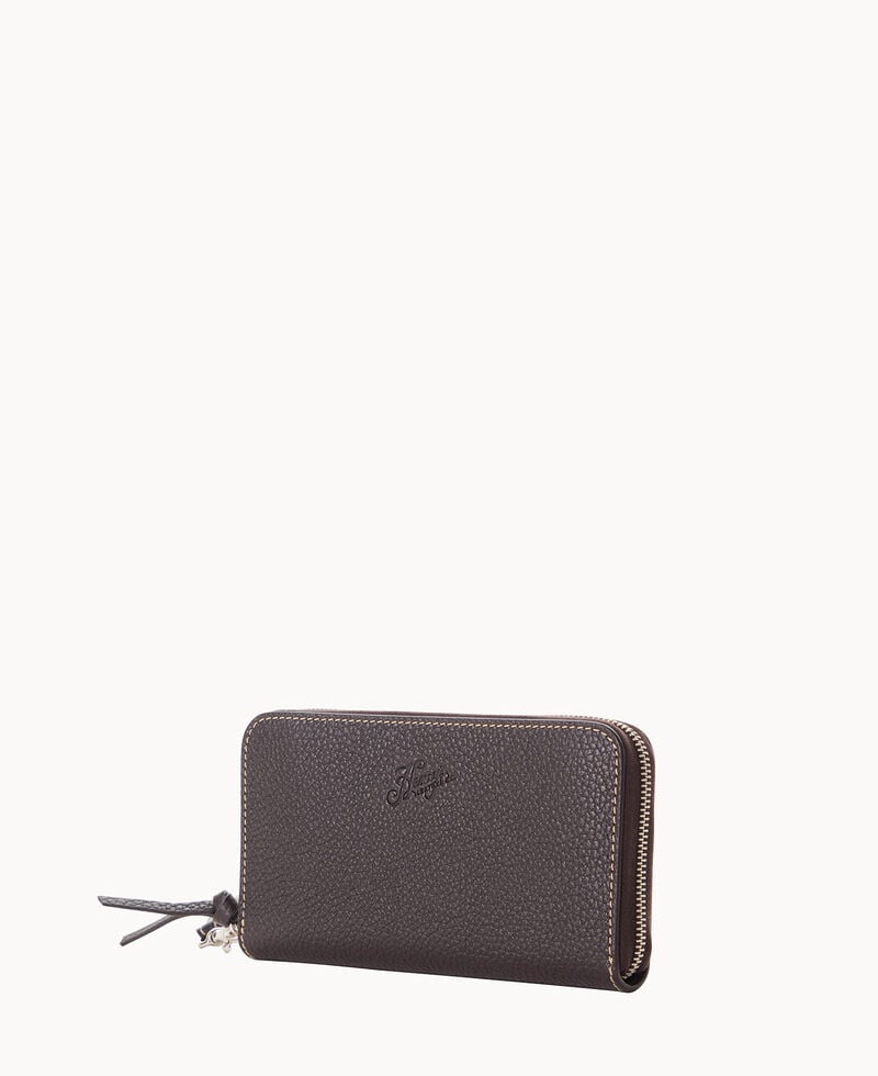 Dooney Henrys Medium Zip Around Wristlet Brown Tmoro ID-9HEmnhBV