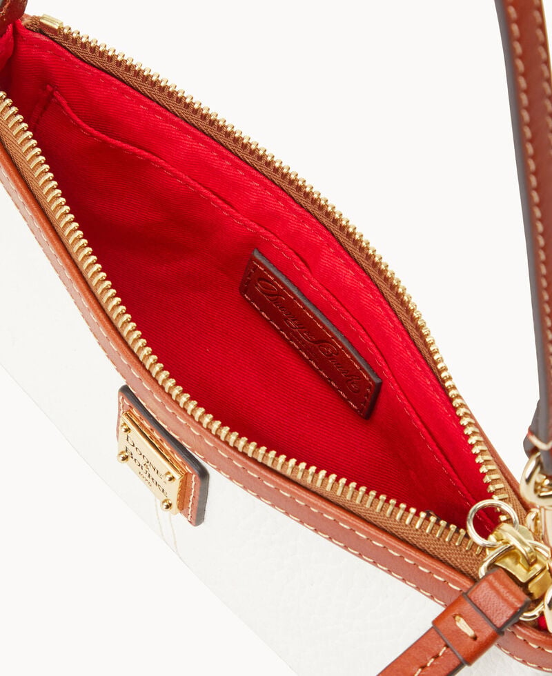 Dooney Pebble Grain Large Slim Wristlet Bone ID-9RNv28B6