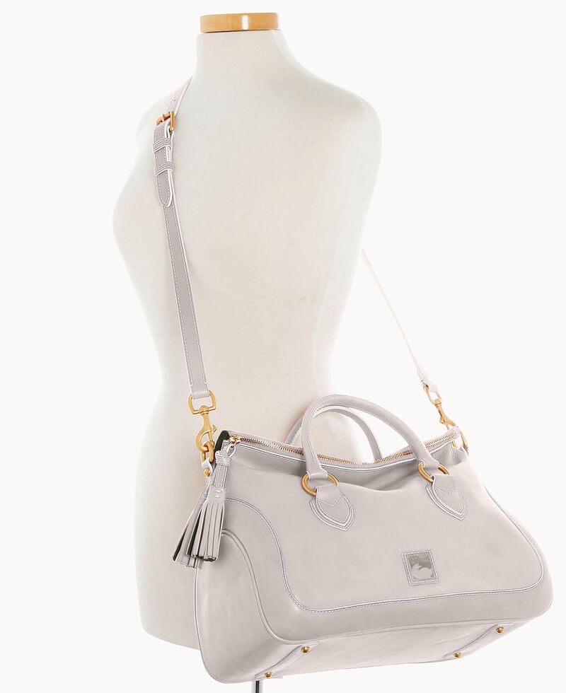 Dooney Florentine Large Satchel Ecru ID-F06nE3S7