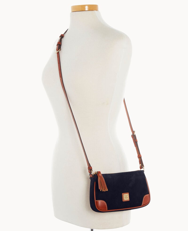 Dooney Suede Slim Crossbody Navy ID-J3x3WY3a