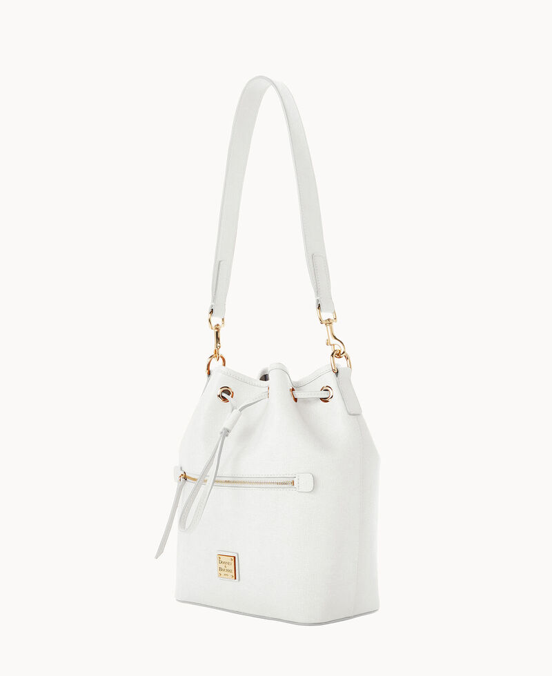 Dooney Saffiano Drawstring Off White ID-KQL2lP4i