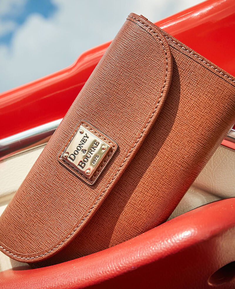 Dooney Saffiano Continental Clutch Amber ID-LhmM2QmQ