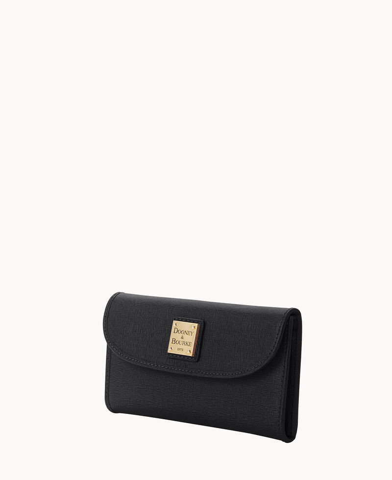 Dooney Saffiano Continental Clutch Black ID-NMrjEXN6