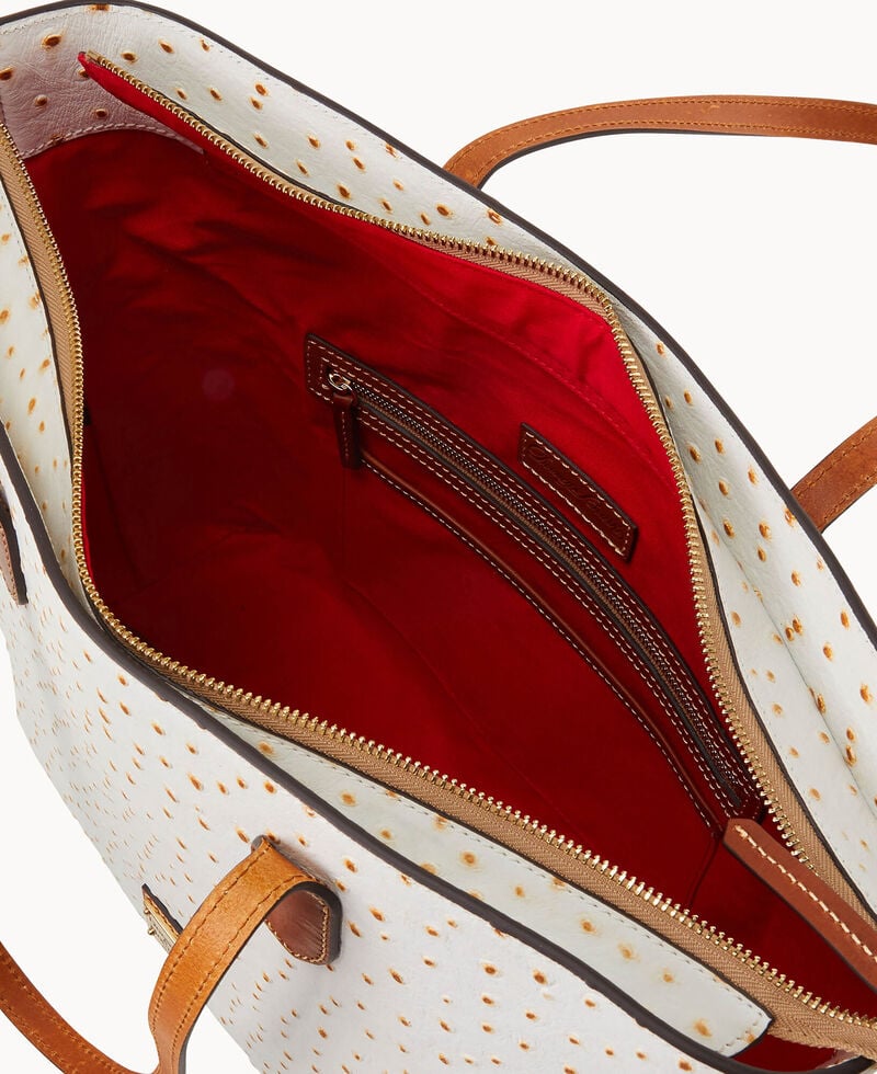 Dooney Ostrich Large Tote Bone ID-NUsOi2M5