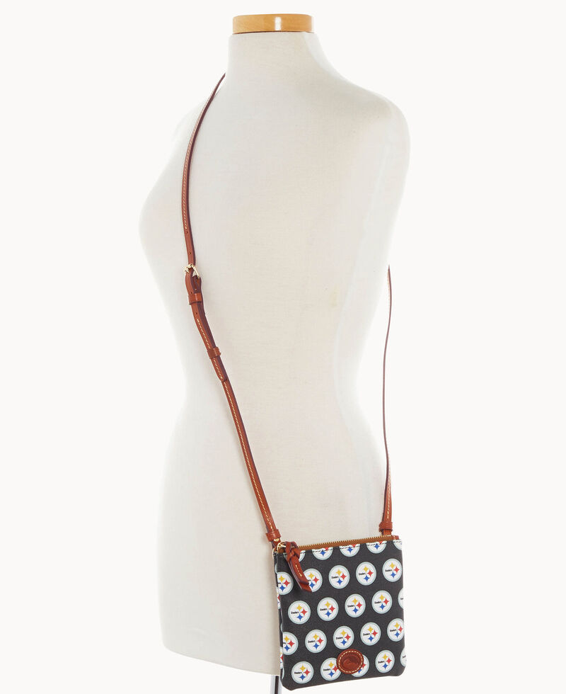 Dooney NFL Steelers Small North South Top Zip Crossbody Steelers ID-NfwCDP2i