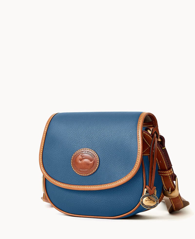 Dooney All Weather Leather 3.0 Saddle Crossbody 20 Denim ID-QjSJ3KMc