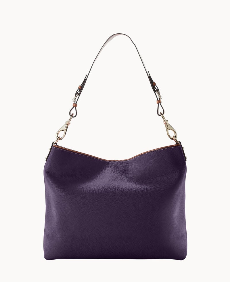 Dooney Pebble Grain Extra Large Courtney Sac Plum Wine ID-RWRHqoRg