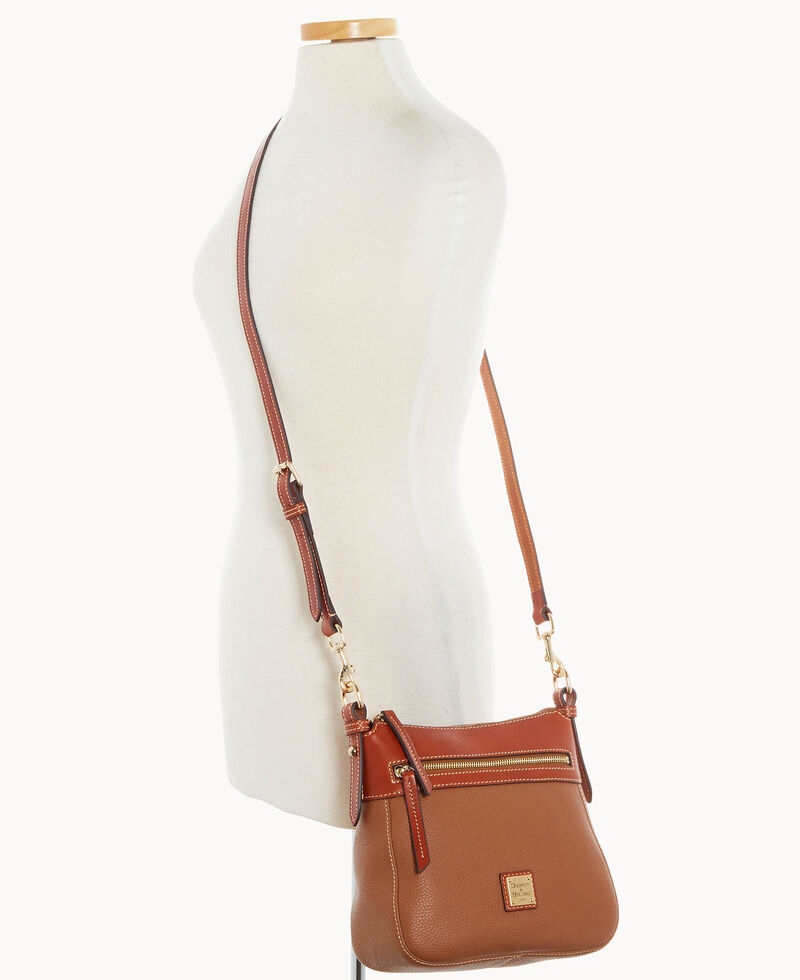 Dooney Pebble Grain Crossbody 25 Caramel ID-SfCBsPza