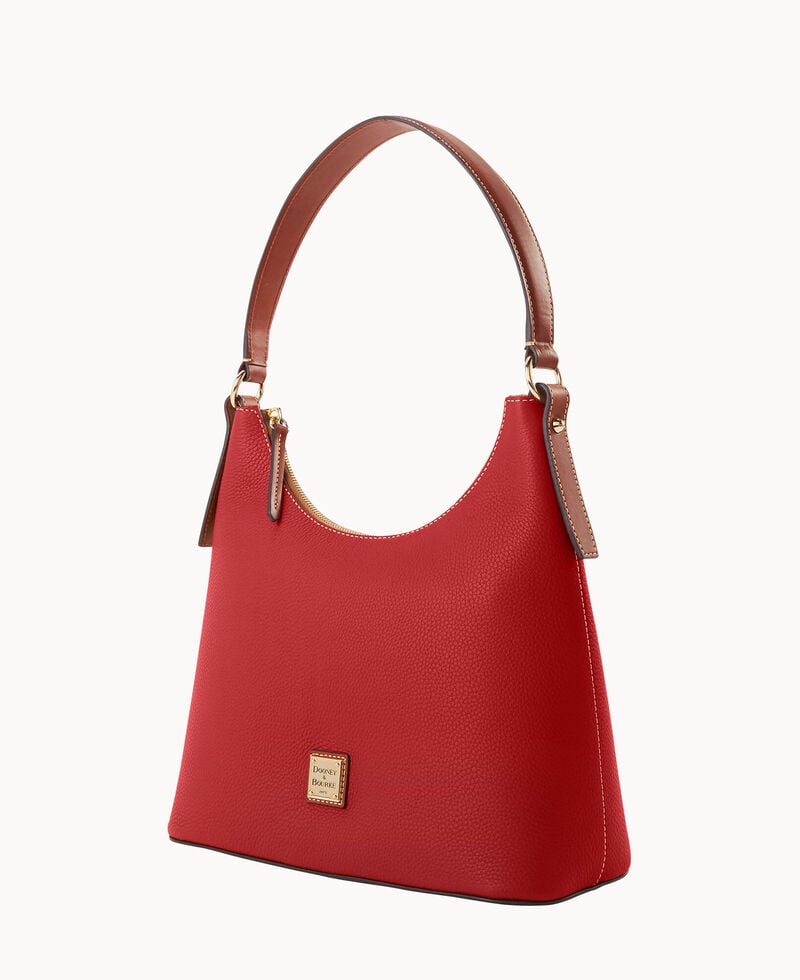 Dooney Pebble Grain Hobo Red ID-TCy8ESnB
