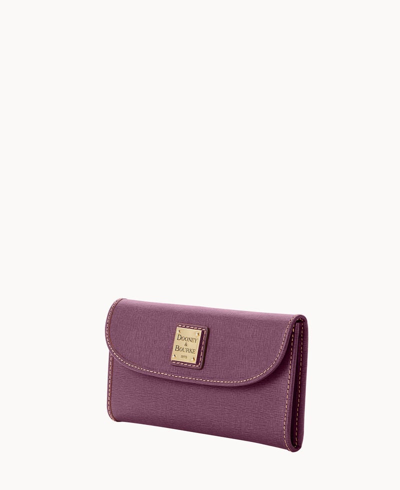 Dooney Saffiano Continental Clutch Plum Wine ID-TifQnznX