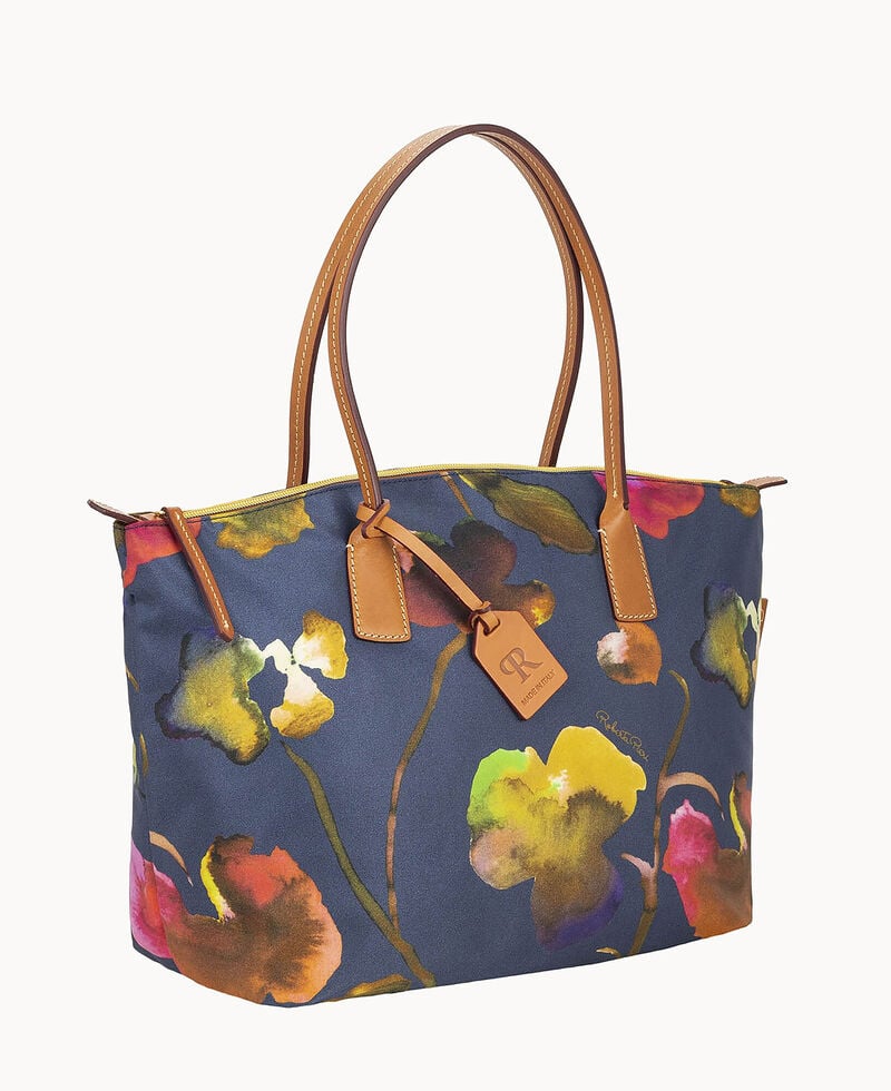 Dooney Roberta Pieri Flower Classic Large Robertina Tote Navy ID-WfeAEJnx
