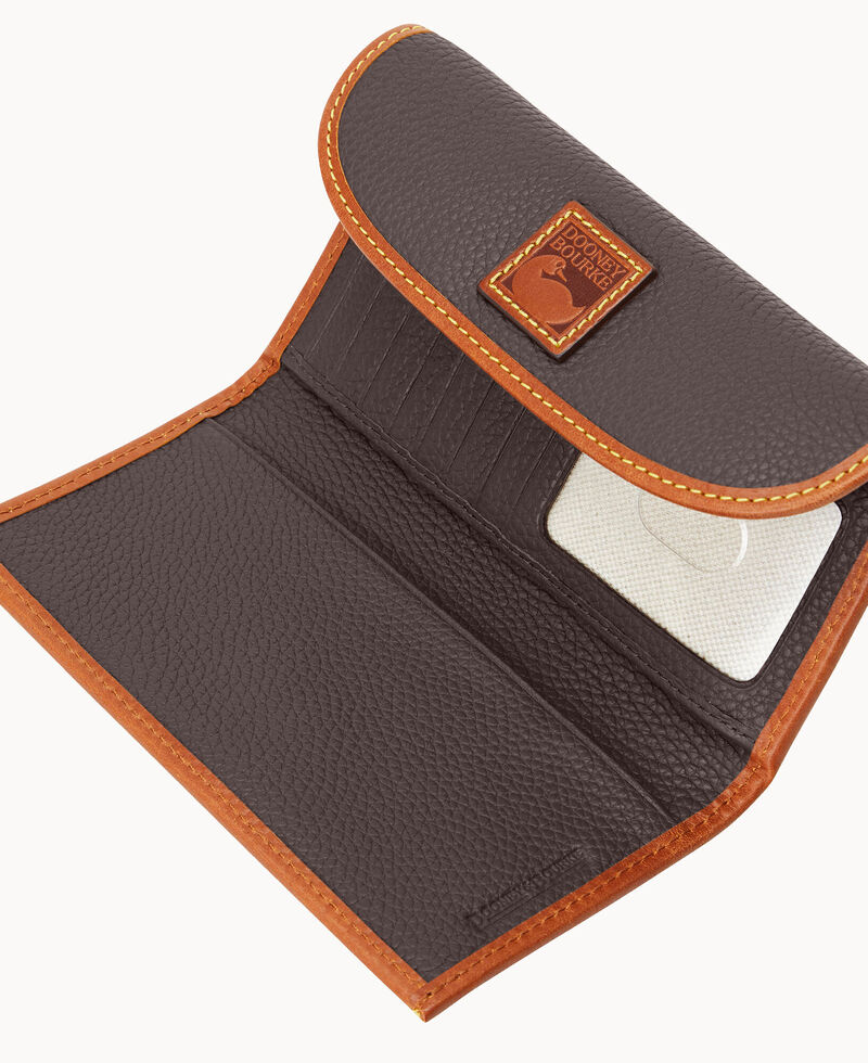 Dooney Pebble Grain Continental Clutch Brown Tmoro ID-YlAd5izC