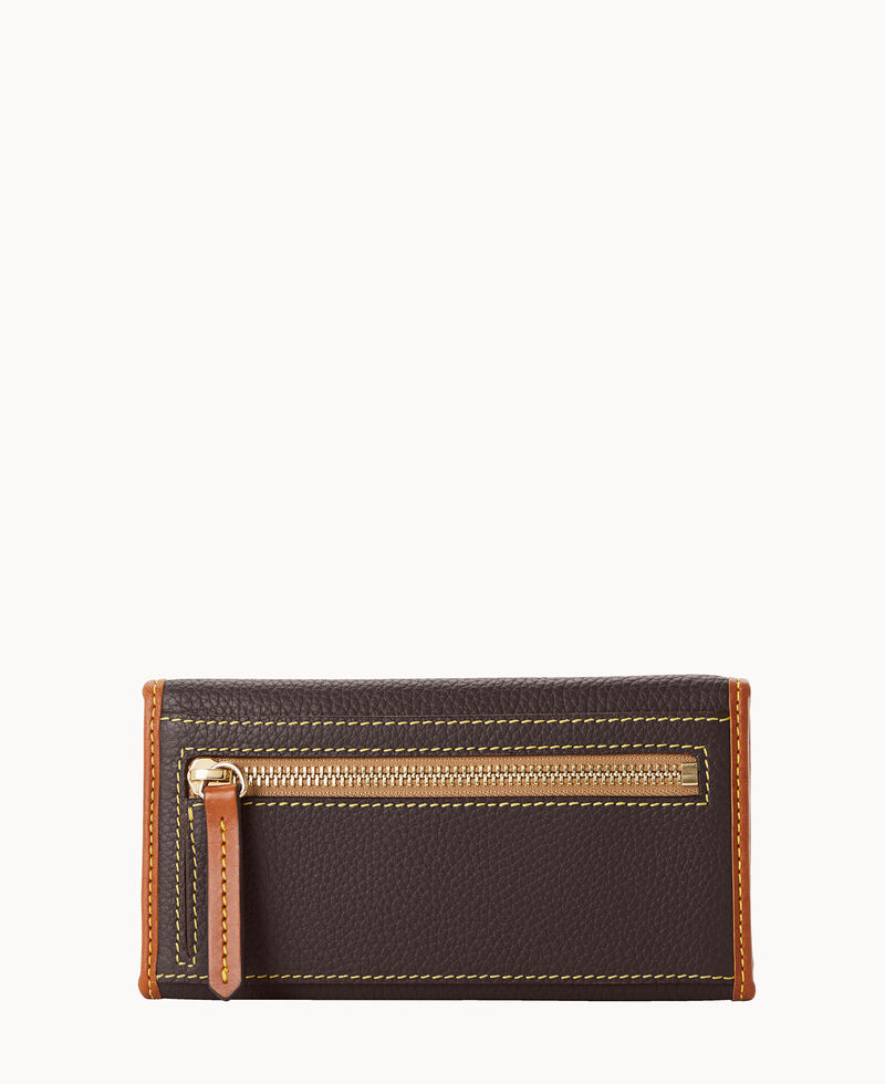 Dooney Pebble Grain Continental Clutch Brown Tmoro ID-YlAd5izC