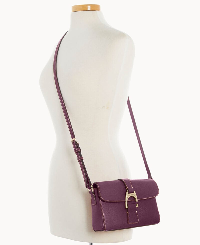Dooney Saffiano Kyra Crossbody Plum Wine ID-Zaad0eG7